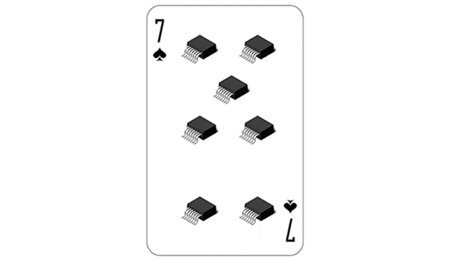 7 of spades card with D2PAK-7L package